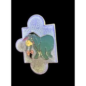 Disney Eeyore Puzzle Piece Pin Glitter Enamel Winnie the Pooh